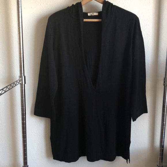 EILEEN FISHER Lightweight sweater with hood. - Picture 2 of 9